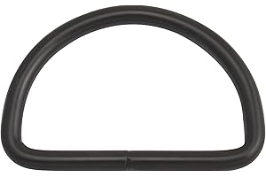 Wuuycoky 2" Inner Diameter Black D Rings Buckles D-ring Non-welded For Webbing Strapping Pack of 6