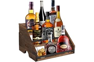 FOCCTS 12 Bottle Wooden Wine Rack 3 Tier Free Standing Storage Shelves,Bottles Wine Holder Storage Shelf,Wine Rack and Water Bottle Organizer for Kitchen Pantry Cellar Bar Cabinet Cupboard Countertop