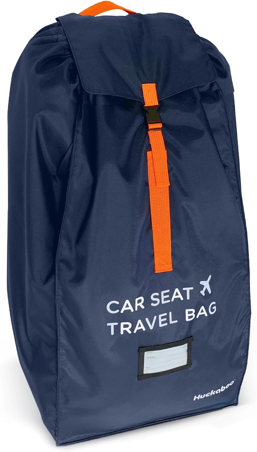 Huckaboo Car Seat Travel Bag - Strong Non Rip Nylon Car Seat Bag For Child Seats, Navy