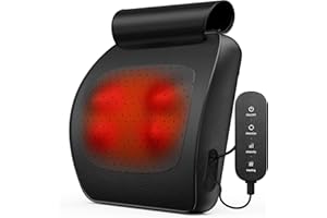 Back Massager, WERTYI Neck and Back Massager with Heat, Deep Tissue 3D Kneading Shiatsu Massage Pillow for Body, Shoulder, Foot and Leg, Gift for Women and Men - Remote Control