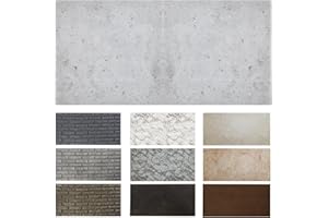 MDEKOR Paneles de pared de hormigón 50 x 100 cm | XPS 3D revestimiento de pared en aspecto de hormigón | 8 unidades = 4 m² Gray Light | paneles de 4,5 mm de grosor | placas decorativas de poliestireno