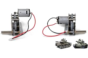 Unbekannt Original Heng Long Metallgetriebe-Set mit Motoren passend für Walker Bulldog 3839-1 und Snow Leopard 3838-1 RC Ferngesteuerter Panzer, Ersatzteil