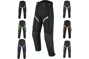 Vaster Moto Pantalones de Moto para Hombre, Impermeables, Textiles Cordura, Pantalones de protección para Pantalones de Moto con Pantalones Protectores de Bicicleta Blindados extraíbles