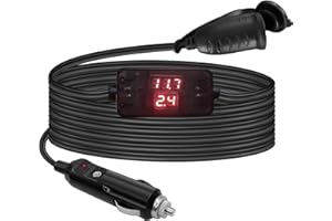 ‎RGBER RGBer® Zigarettenanzünder 12 Volt Verlängerung Kabel,Zigarettenanzünder Verlängerung mit Batteriewächter 12v für Auto Kühlbox geeignet.