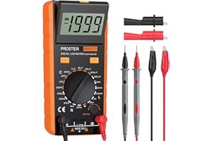 Proster LCR Meter LCD Tester Capacità Induttanza Resistenza Misuratore di Autoscarica con Display di Sovraoscillazione - Arancione