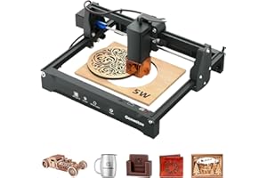 Macchina per incisione laser Genmitsu Kortek 5W, taglierina laser CNC portatile per fai da te su legno, acrilico opaco, pelle, vetro, ceramica, metallo, fibra