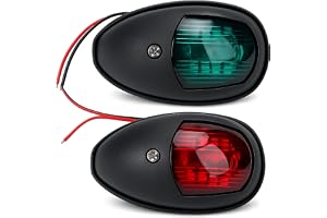 Keenso Yacht navigationslampa, sjöfartssignallampa, 10–30 V LED-navigeringslampa, marin, ankarlampa, båt, röd, grön
