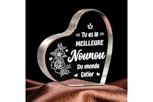 Giftasy Cadeau Nounou - Décoration Acrylique, Cadeau Nounou Original, Cadeau Merci Nounou, Cadeau Nounou Fin de Contrat, Idee Cadeau Assistante Maternelle, Cadeau Nounou Anniversaire