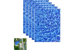 IKOPFLN 5 Hojas Efecto mar profundo Agua Ondulada Patrón de Flujo en Miniatura Lago Río Flujo Diorama Escena Paisaje Paisaje DIY（B）