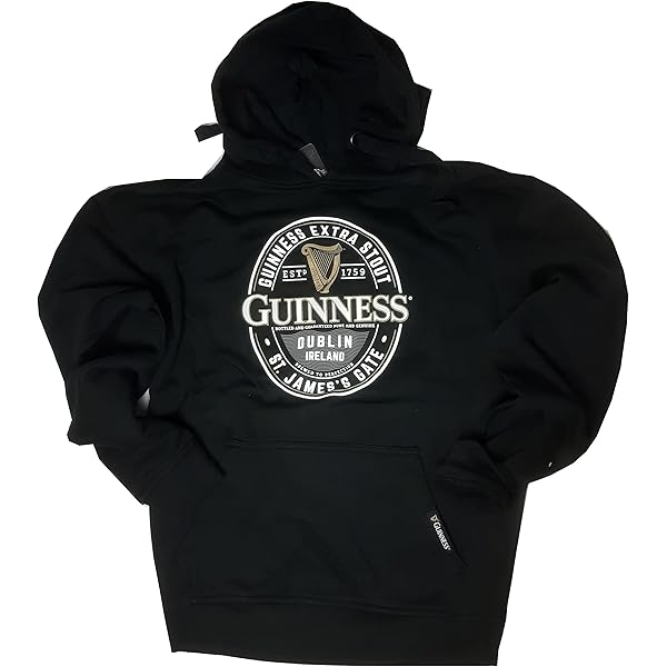 T-shirt Guinness Dublin Homme - Noir - XL - Manches Courtes Coupe Décontractée