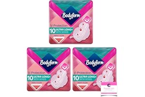 APOWUS Bodyform Ultra Fit Super Winged Sanitary Towels 10 Pads - Pack of 3