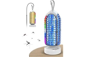 Lampada Antizanzare, Anysun Zanzariera Elettrica con Luce LED per Interno ed Esterno, Zanzare Elettrico 3000V Impermeabile, Lampada Zanzare per Casa, Cortile, Giardino, Campeggio (Grigio)