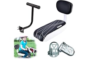 AUVSTAR Cojín para asiento trasero de bicicleta, asiento trasero de bicicleta de montaña, asiento trasero de bicicleta de montaña, asiento trasero de vehículo eléctrico, asiento trasero para niños, cojín para asiento trasero, incluye cojín y reposapiés