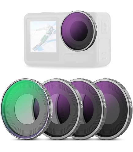 REYGEAK Lens Filter Set for DJI Action 5 Pro/4/3.4 Pack CPL ND8 REYGEAK Lens Filter Set for DJI Action 5 Pro/4/3.4 Pack CPL ND8