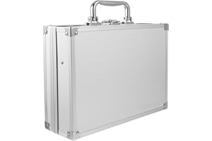 DOITOOL Multi-functional Aluminium Alloy Tool Box Hard Locking Briefcase for Men Durable Storage Case Portable Gadget Organizer Aluminium Carrying Case for Tools and Essentials