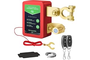 MTCHAVNO Disjoncteur de Batterie Télécommandé Sans Fil, Coupe Circuit Batterie 12V Télécommande, 240 A Interrupteur D'arrêt Automatique pour 12V Voiture Camping Car ATV Camion Bateau