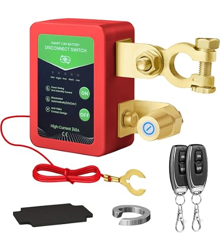 Disjoncteur Batterie Télécommandé 12V 240A Mtsooning - Interrupteur Arrêt Voiture Camping-Car