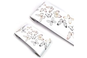 VisitRyl Frise Murale Autocollante Chambre enfants Cartoon Le papillon yx124 12cm X 1000cm Adhésive Réutilisable pour Décoration Intérieure Facile à Poser