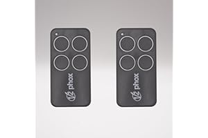 DIEFFEMATIC V2 PHOX4 Contrat 47 - Lot de 2 Télécommandes - 433,92 MHz | 4 Canaux | Rolling Code Sécurisé | Compatible Portail & Garage | Vérifiez Votre contrat Avant achat + 1 Porte-clés Domobip