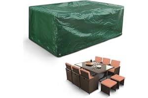 KEPLIN Garden Chair Cover, Outdoor Patio Chair Waterproof Cover for Storage, Heavy Duty, All Weather Green Polyethylene Furniture shield with UV Protection 107×68×61cm (180x120x70cm)