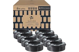 Tommee Tippee Twist and Click Advanced Nappy Bin oryginalne kasety uzupełniające, ekskluzywne opakowanie 8 sztuk, łatwe napełnianie i świetna wartość (opakowanie może się różnić) (Packaging may vary)