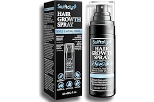 SWIFTALYN Natural Hair Growth Spray Serum for Men: Hair and Scalp Oil with Rosemary, Batana Oil, Rice Water, Castor Oil, Caffeine, Biotin - Effective Hair Thickening and Hair Loss Treatment for Men 60ml