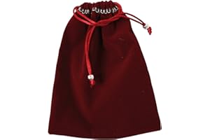 Bartl Aksamitny Woreczek Ekskluzywny Duży 18 x 14,5 cm - Torba na Biżuterię - Czerwony