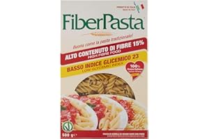 FIBER PASTA FiberPasta Fusilli a Basso Indice Glicemico, Confezione da 500g