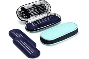 roargy Tragbare Kühltasche für Medikamente, Diabetiker, Insulin-Tragetasche mit 2 Kühlakkus, grün, Kühltasche für Diabetiker