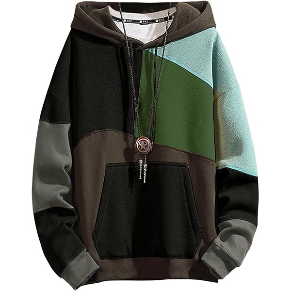 Moshtashio Color Block Hoodie For Men - Oversized Hip Hop Pullover Sweatshirt, Novelty Design, Unisex S-5XL - View #12
