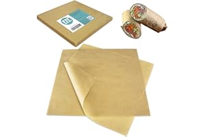 FIT MEAL PREP [250 Sheets] 12x12 Inch Kraft Deli Paper Sheets Sandwich Wrap - Natural Brown Food Basket Liners, Grease Resistant Wrapper for Pastries, Cookies, Fried Snacks, Barbeque at Bakery, Restaurants, Parties