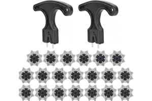 Drfeify Lot de 20 Crampons de Chaussures de Golf Antidérapants avec Extracteur de Clous pour Chaussures de Golf