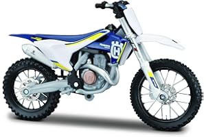 Maisto HUSQVARNA FC 450 MOTORBIKE - 1:18 Scale - Incredibly Detailed Die-Cast Replica Collectible Motorcycle Model, Blue