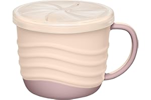 nip – 2in1 Snackbox | Bruchfester Snackbecher mit Deckel für Babys ab 9 Monaten aus über 90% nachwachsenden Rohstoffen. Ergonomischer Trinkbecher und Snackbox in einem | 250ml, Rosa