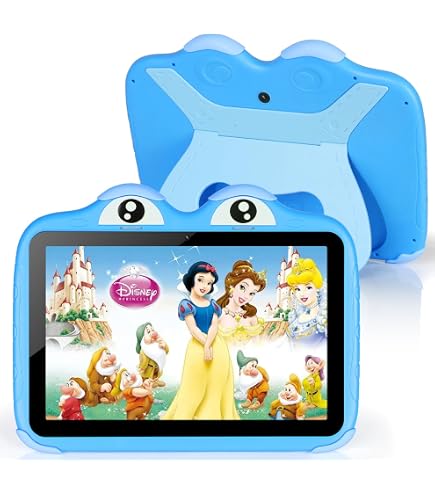 Tablette Enfant 7 Pouces Android 13 - 32 Go, écran HD, Contrôle Parental, Processeur Quad-core (bleu)