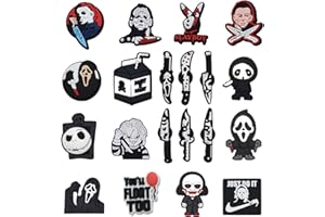 YSDYY Halloween But Klamry z Trupią Czaszką - Zestaw 20 Dekoracyjnych Miękkich Gumowych Klamer z Kwiatami DIY