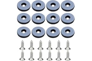 TXErfolg Teflongleiter zum Schrauben 32 Stück Bodengleiter Ø 22 mm (Rund | Schwarz) Möbelgleiter mit 32 Stück Edelstahlschrauben Möbelgleiter-Set Effektiver Schutz Ihrer Möbel Stühle Böden