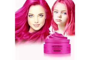 COLAYERIST Rosa Gel Colorato per Capelli Uomo e Donna Lavabile, Colore Temporaneo Capelli per Bambini, Colore Capelli Temporaneo, Crema Colorata Capelli per Feste o Cosplay