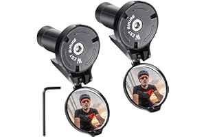 LEDEBOUK Specchietto bici, 2 Pezzi Specchietto Retrovisore Bicicletta, HD 360 ° Regolabile Specchietti Bici, Mini Specchietto bicicletta, Bici da Corsa, per Manubri 16-22 mm, per bicicletta, mountain bike