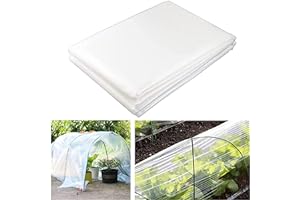 PALUDO 2 x 3M Extra Dick Polyethylen Folie Transparent Gewächshausfolie Plastikfolie Staubschutzfolie Reißfest Gartenfolie aus Polyethylen für Gartenarbeit Treibhaus Folientunnel (250Mu / 1000G)