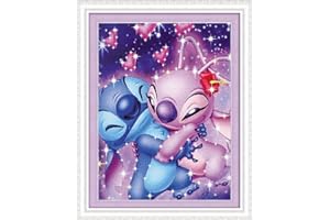 Meecaa Kreuzstich-Set, 11-fädig, geprägt, XXXXXX, Stickset mit Zubehör, vorgedruckt (36 x 46 cm) (Stich 8)