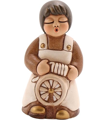 THUN Krippe 2022 - Krippenfigur 'Damen Mit Käse' Handverziert Rot