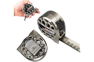 ADIUS Stainless Steel Anti-Corrosion Retractable Metric Ruler,Waterproof Stainless Steel Tape Measure,Anti-Fall Wear-Resistant,High Precision,16/19/25mm Wide Blade, Self-Lock (7.5m x 25mm)