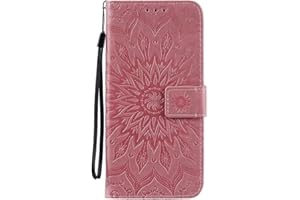 MUMOYAN CHcase Funda para Xiaomi Redmi 9C Carcasa Libro con Tapa de Cuero con Ranuras de Tarjeta, Soporte, Cierre Magnético Wallet Case Flip Cover - Rosado