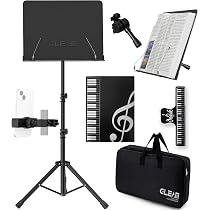 Pupitre De Saxophone Portable LALADEFIEE – Clip Support De Partition Pour Sax Ténor/Soprano – Argenté, Léger Et Stable Pour Musiciens