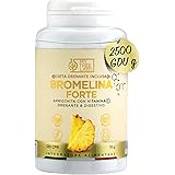 MYTREELABS® Bromelina Forte Drenante 2500GDU(DIETA DETOX DRENANTE INCLUSA) +Vitamina C, 120CPS, Estratto d'Ananas Drenante Fo