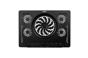 Noua Aries Base di Raffreddamento Rainbow per PC Portatile, Ventola da 140mm per Laptop da Gioco per Notebook da 15,6’’ Pollici, Supporto PC con 5 Atezze Regolabili, 2 Porte USB 2.0, Supporto Telefono