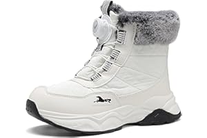 JMFCHI SPORTS Unisex Kinder Schneestiefel Jungen Winterschuhe Mädchen Wasserdicht Rutschfest Warme Wanderschuhe