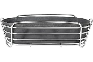 blomus DELARA Cestino per Il Pane, Acciaio Cromato, Cotone, Magnet, Oval