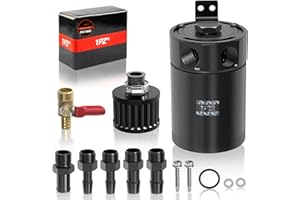 1PZ FR7-RM1 Récupérateur Huile Moteur Universel réservoir de récupération d'huile lcylindrique en Aluminium avec déflecteur et Valve diamètre extérieur 8,7Φ 12,2Φ 14,5Φ avec des Accessoires